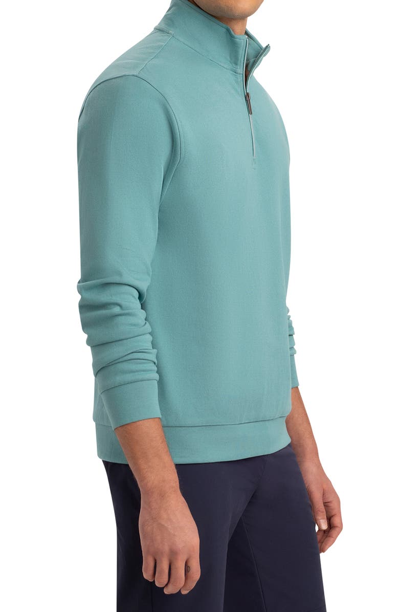 Bugatchi Cotton Blend Quarter Zip Pullover, Alternate, color,