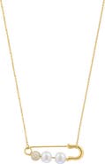 EFFY 14Ky Diamond,Fresh Water Pearl Necklace