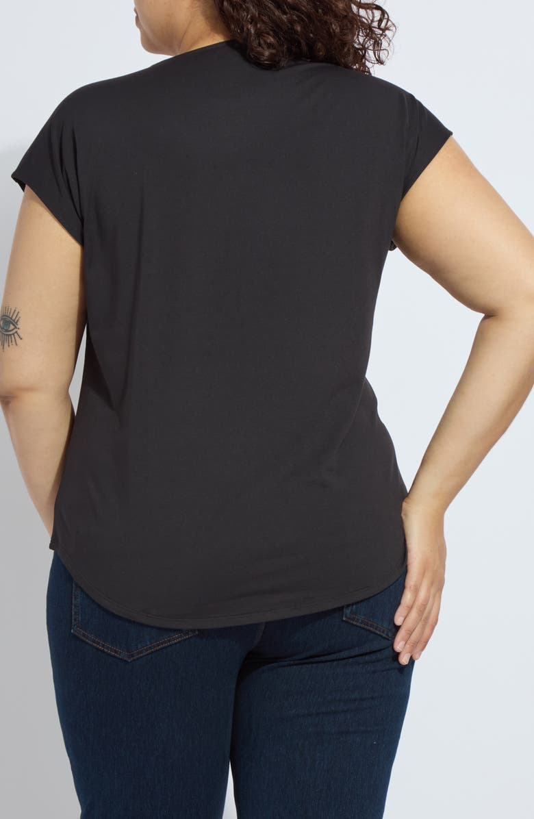 Lysse 'Lyssentials Cap Sleeve T-Shirt, Alternate, color, Black