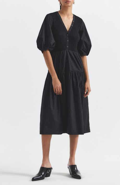 Derek Lam 10 Crosby Natalia Mixed Media Midi Dress