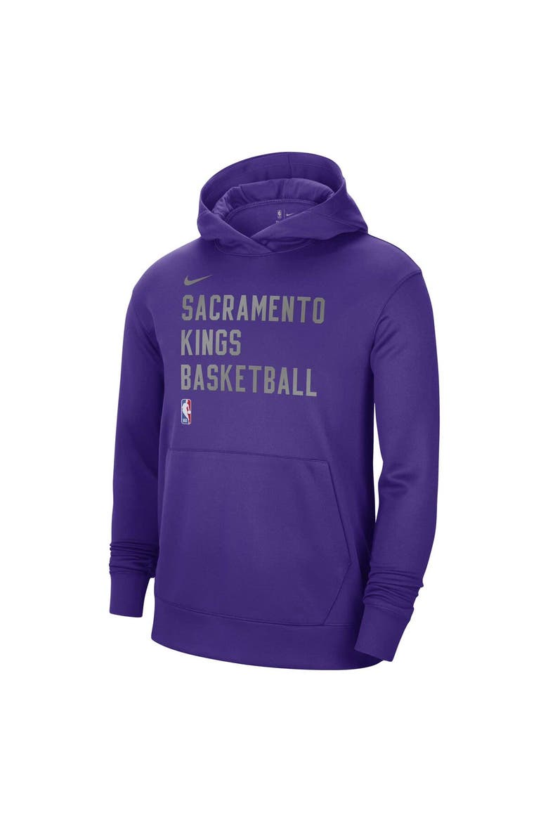 Unisex Nike Purple Sacramento Kings 2023/24 Performance Spotlight On-Court Practice Pullover Hoodie, Alternate, color, Purple