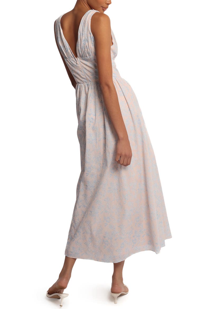 Wrenna Floral Print Sleeveless Maxi Dress, Alternate, color, BLUE
