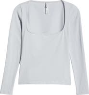 SKIMS Scoop Neck Cotton Blend Jersey T-Shirt