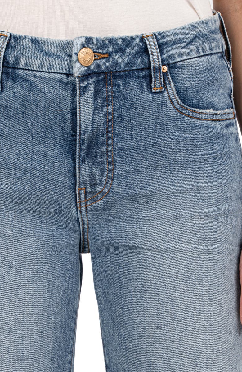 KUT from the Kloth Meg Frayed High Waist Ankle Wide Leg Jeans, Alternate, color,