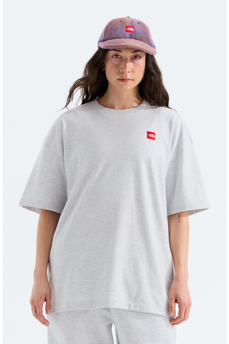 Box Logo Cotton T-Shirt, Alternate, color, TNF CLASSIC GREY HEATHER