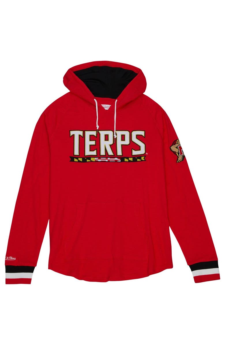 Mitchell & Ness Men's Mitchell & Ness Red Maryland Terrapins Legendary Raglan Pullover Hoodie, Alternate, color, Red