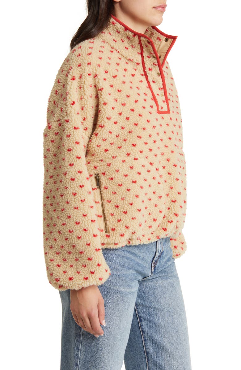 THE GREAT. Countryside High Pile Fleece Pullover, Alternate, color,