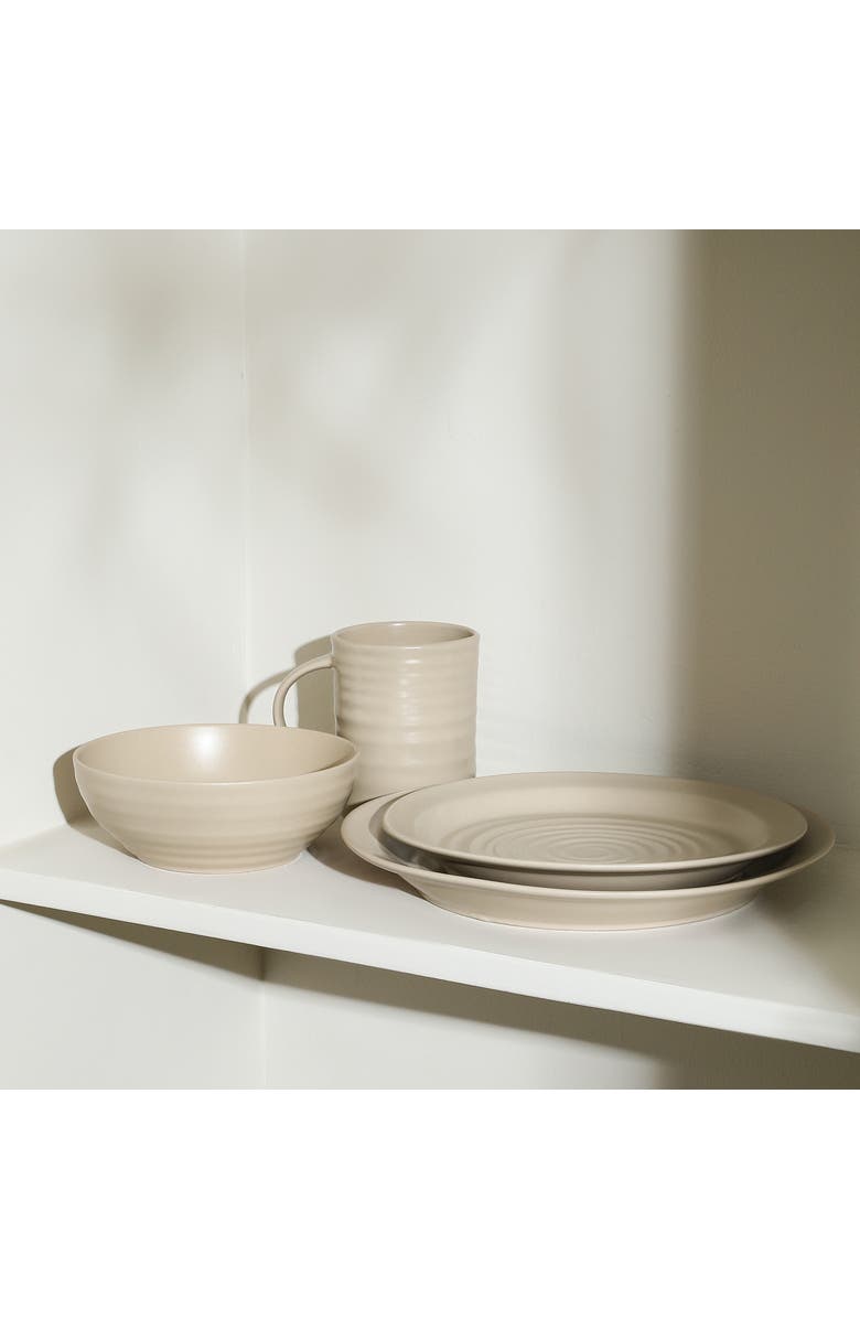 Stone Lain Orbit Stoneware 16-Piece Dinnerware Set with Cereal Bowls and Mugs, Alternate, color, 