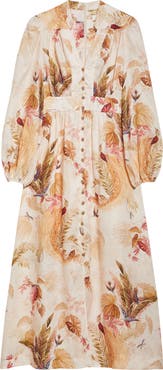 【Zimmermann】Ascension floral linen midi dress ZIMMERMANN Ascension printed linen midi dress | NET-A-PORTER