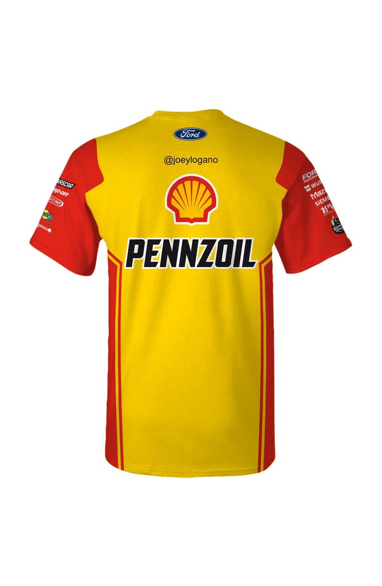 TEAM PENSKE Men's Team Penske Yellow Joey Logano Shell/Pennzoil Uniform T-Shirt, Alternate, color, Yellow