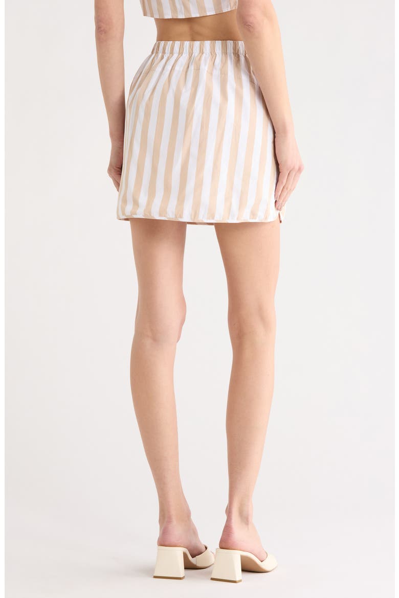 Catherine Stripe Boxer Miniskirt, Alternate, color, SAND STRIPE