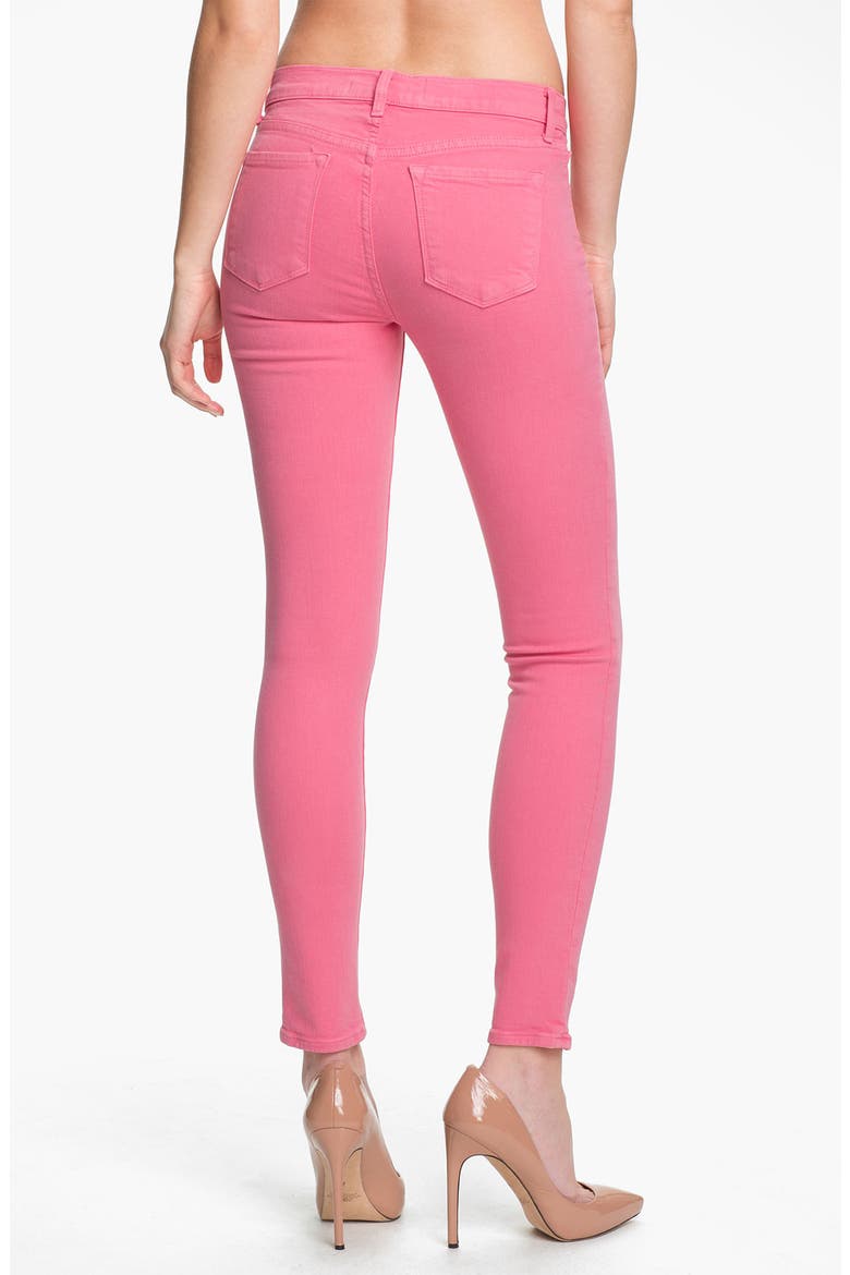 Overdyed Skinny Leg Jeans, Alternate, color, PALE WATERMELON