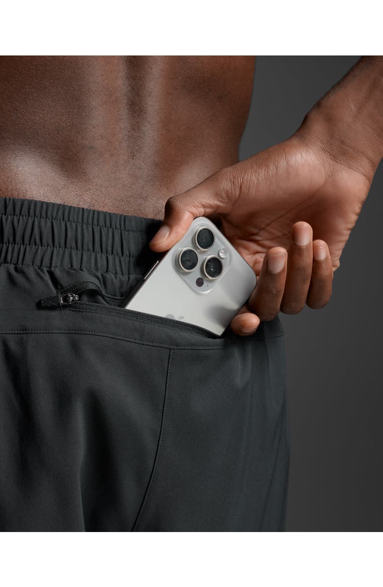 2XU Aero Mesh 2-in-1 5 Inch Short, Alternate, color, Black/Silver Reflective