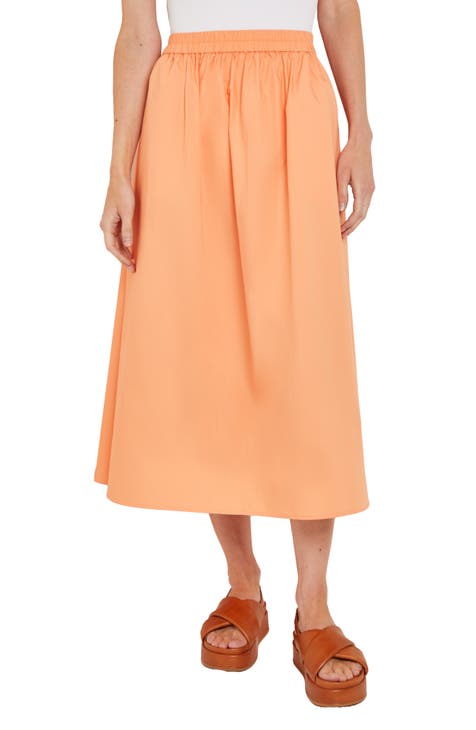 Pleat Cotton Skirt