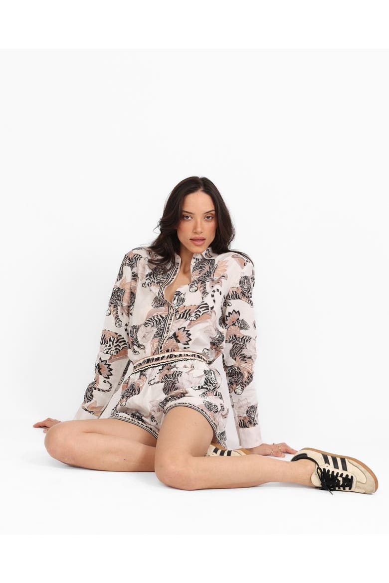 Shirt Lotus Tiger, Alternate, color, Ecru