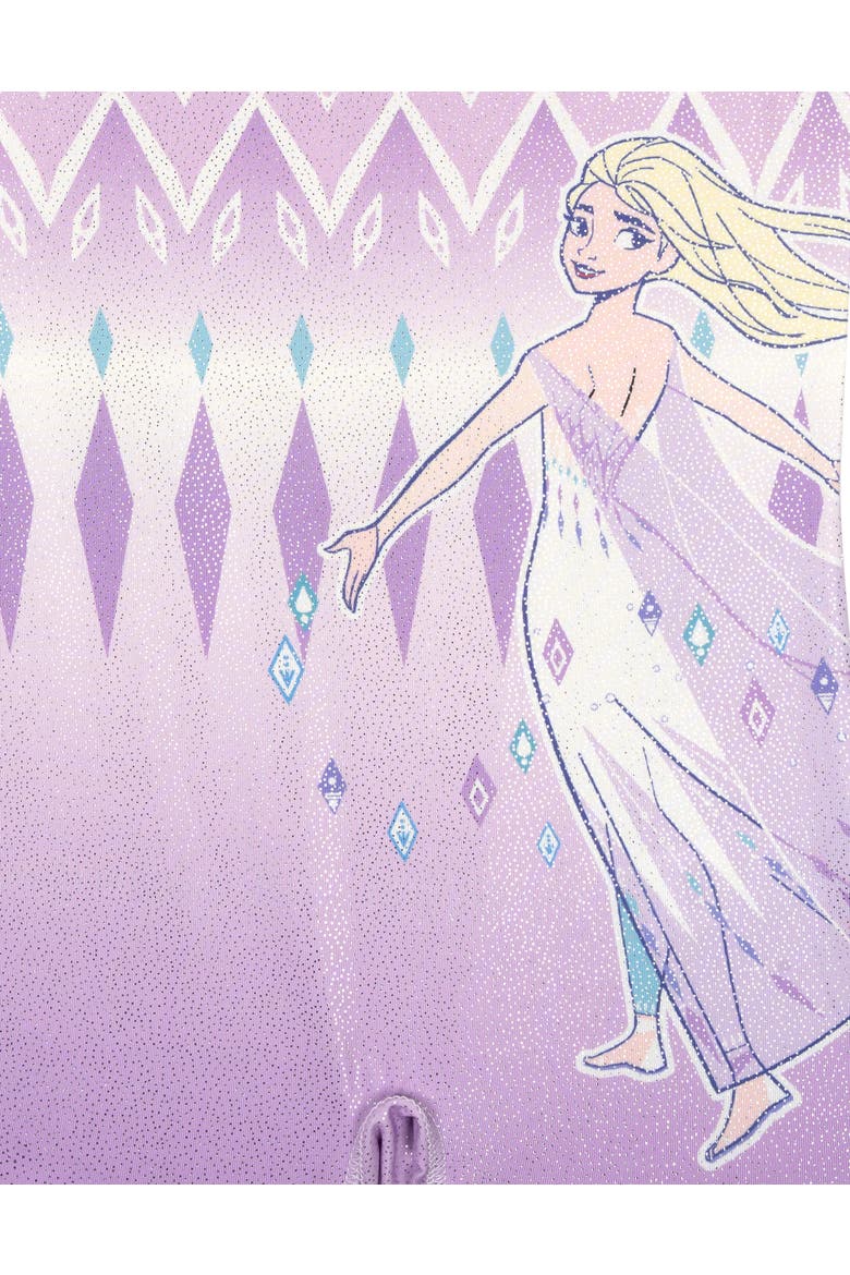 Frozen Queen Elsa Sleeveless Gymnastics One Piece Romper, Alternate, color, Lilac Elsa