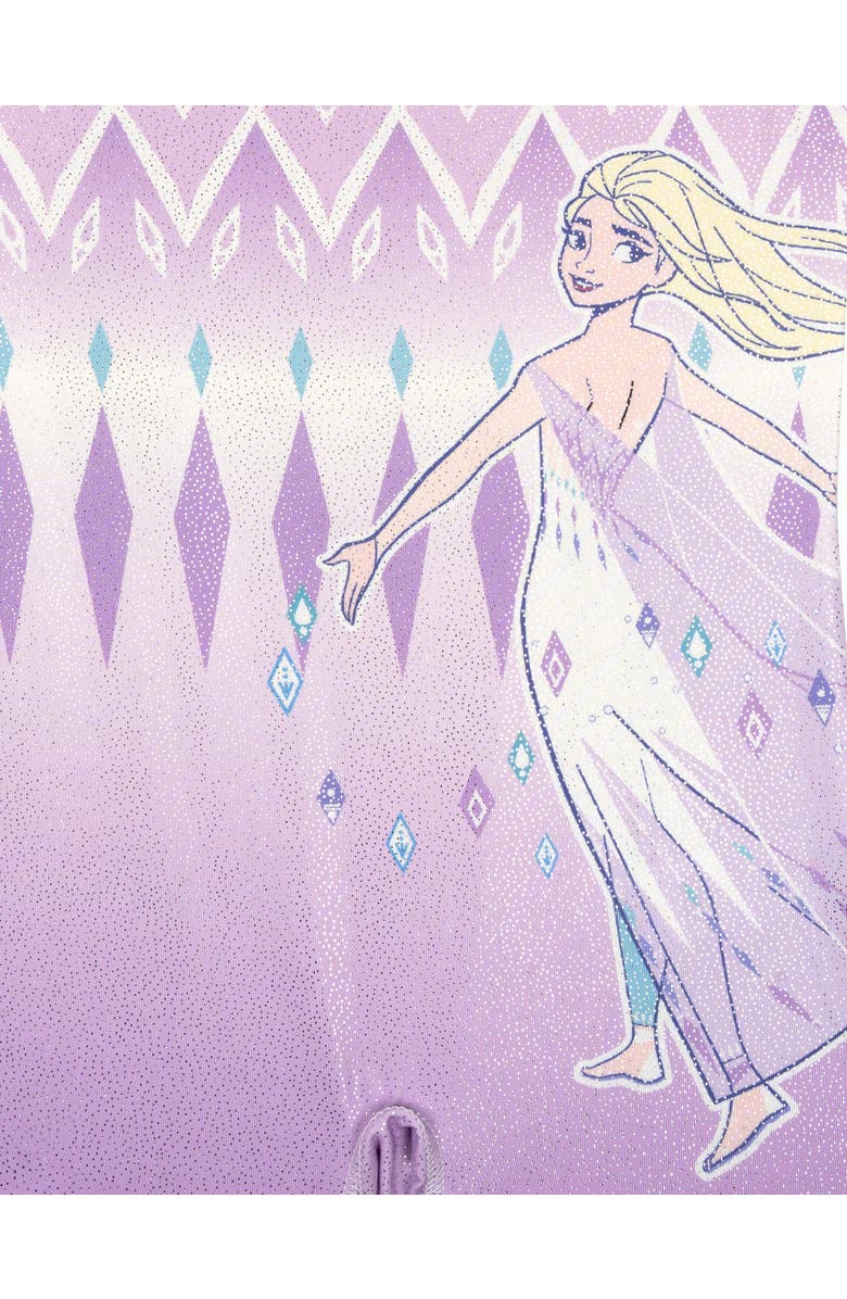 Disney Frozen Queen Elsa Sleeveless Gymnastics One Piece Romper, Alternate, color, Lilac Elsa
