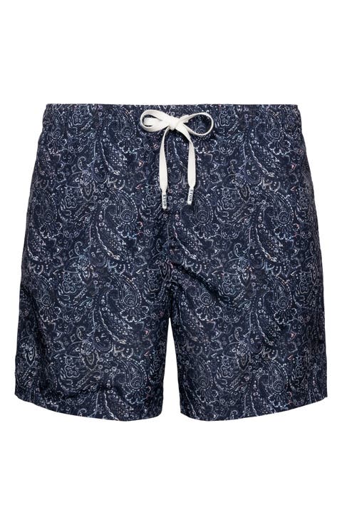 Bandana Print Swim Trunks
