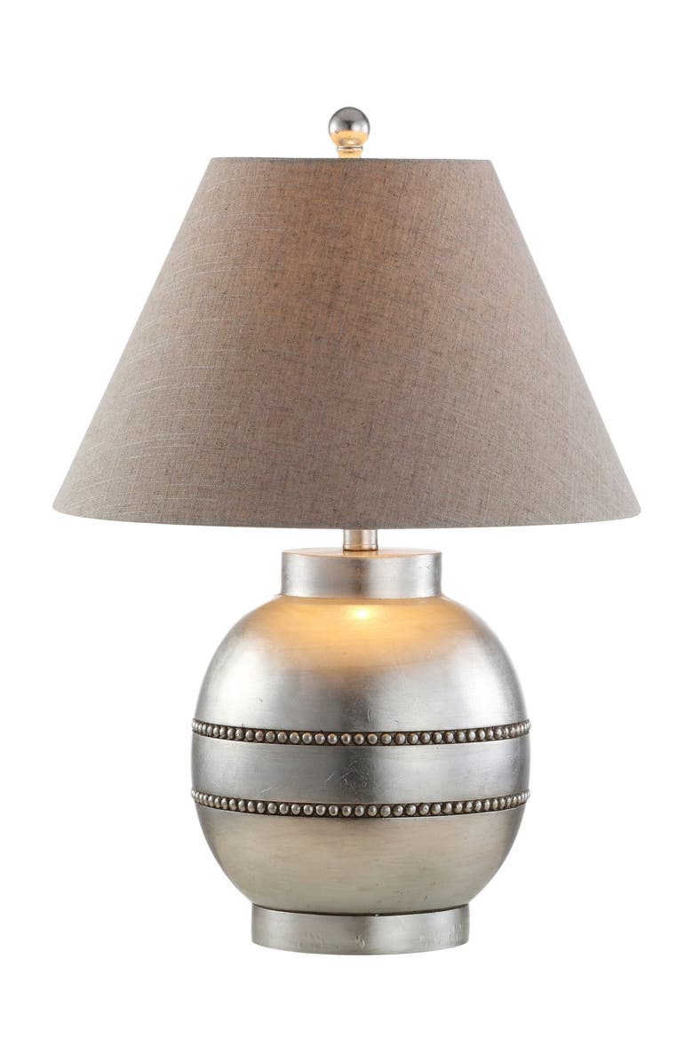 JONATHAN Y Zelda 24.5" Resin LED Table Lamp, Antique Silver, Main, color, 