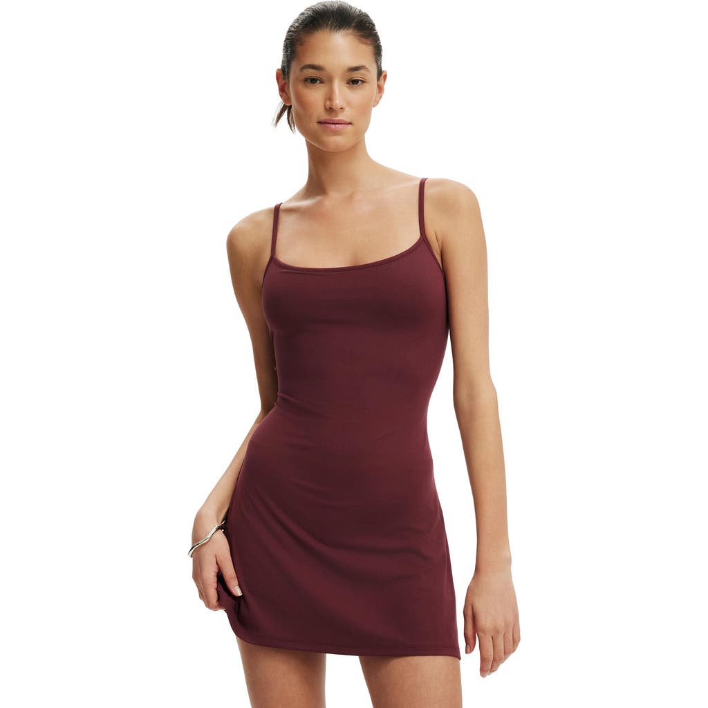 Cotton On Hold Me Mini Skort Dress In Burgundy