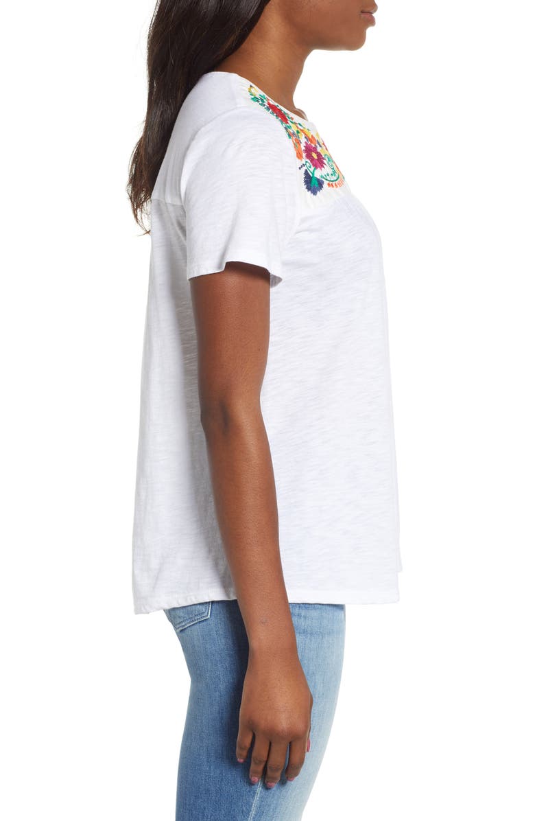 GIBSONLOOK Gibson x Hi Sugarplum! Savannah Embroidered Yoke Tee, Alternate, color, 