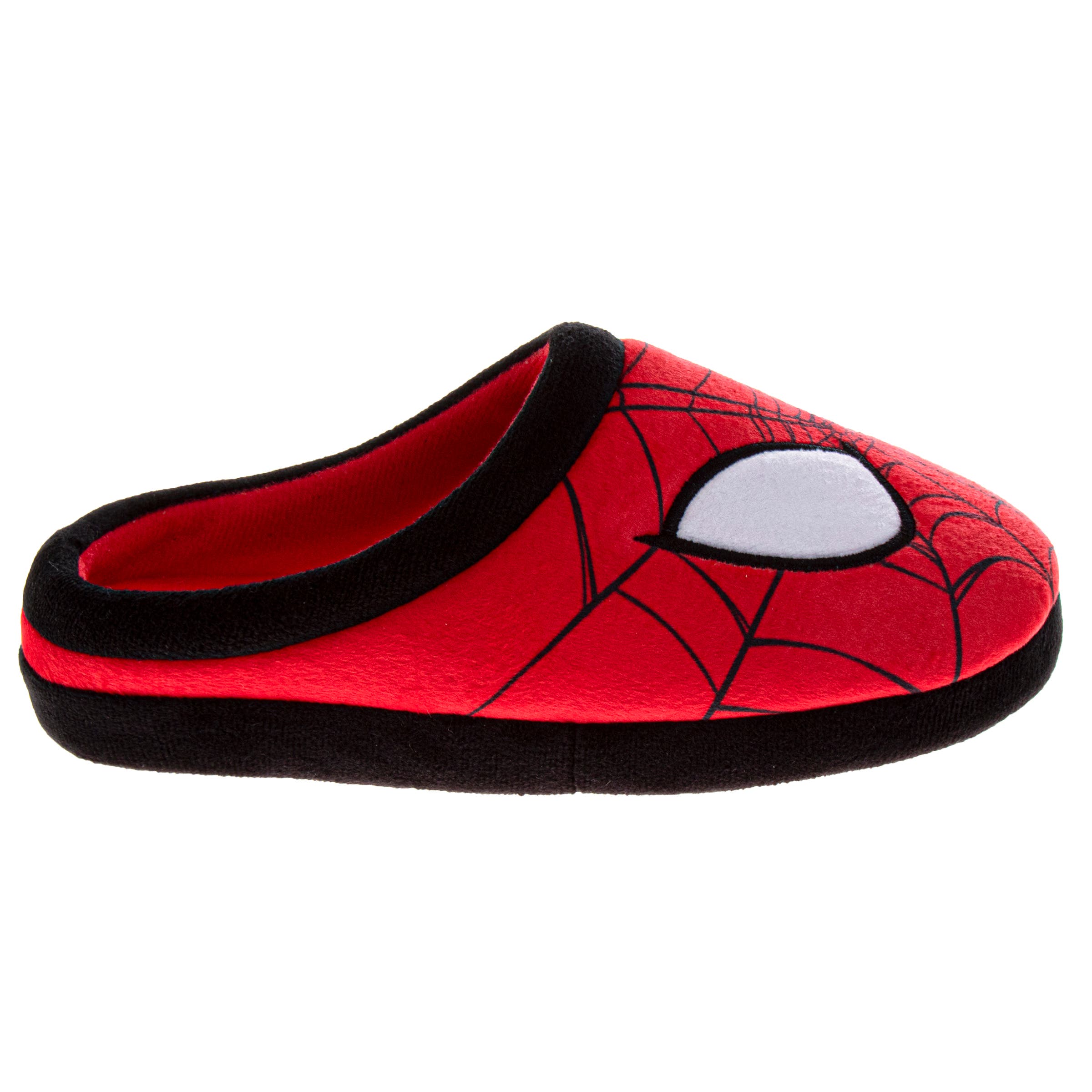 Spider-Man Marvel Spiderman Slippers - Cozy, Plush, and Fun House Shoes, Alternate, color, Red