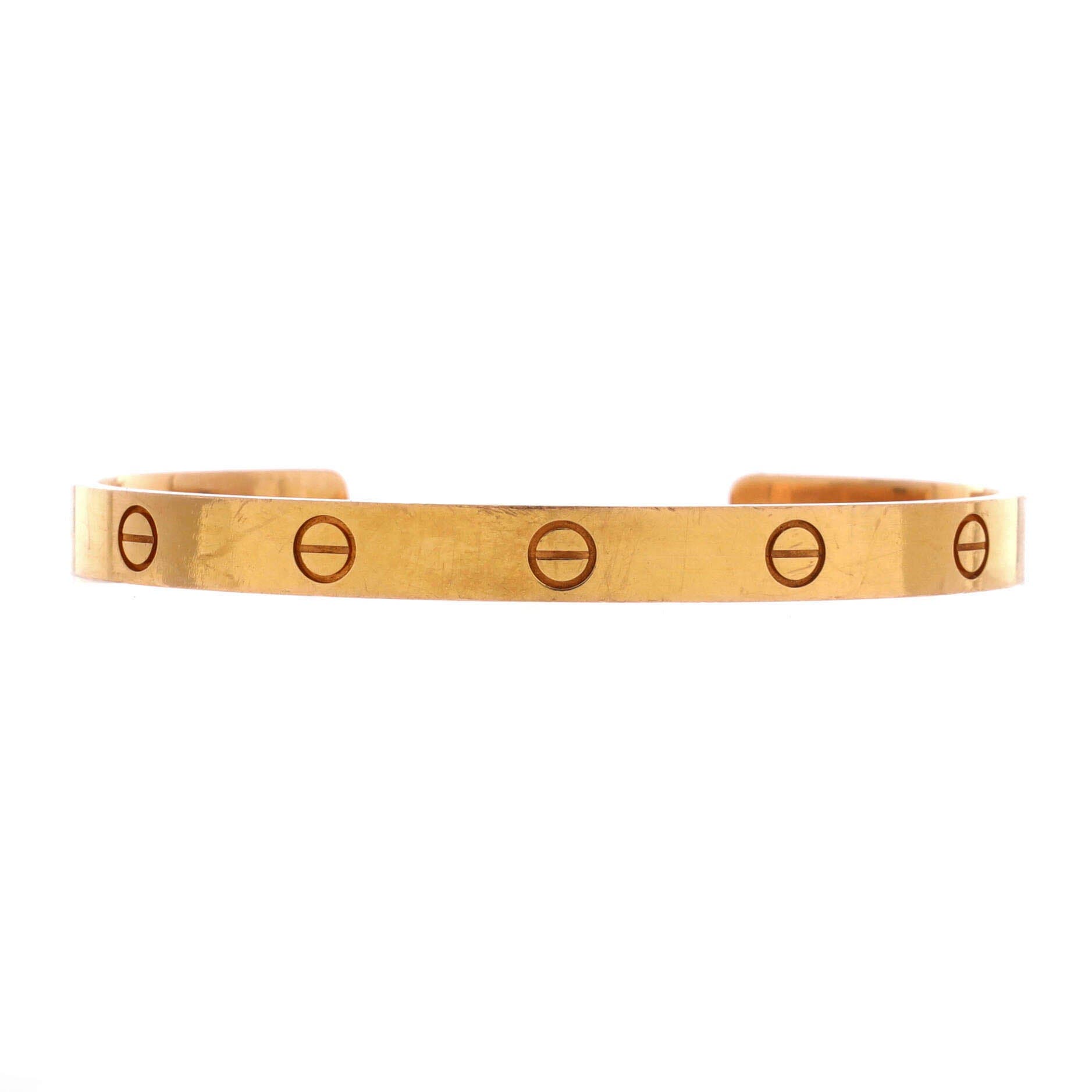 Love Cuff Bracelet 18K Rose Gold, Main, color, Metallic Gold