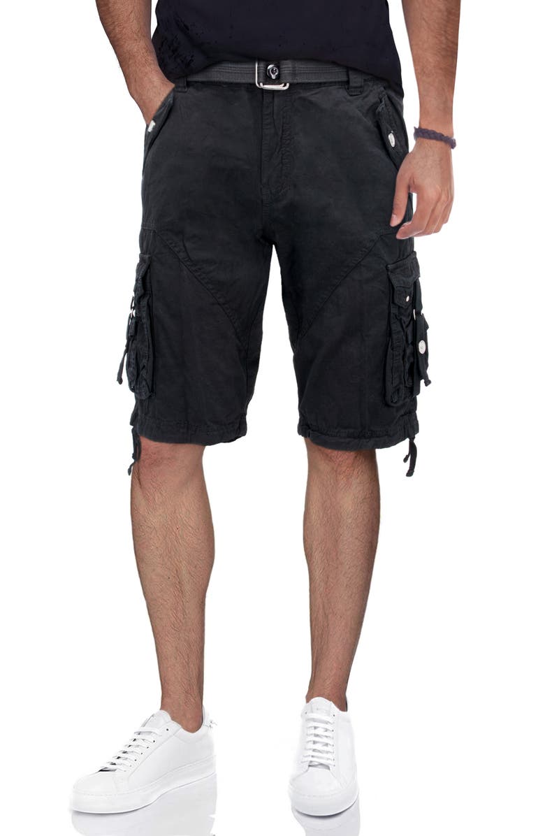 XRAY Belted Cargo Shorts, Main, color, Black