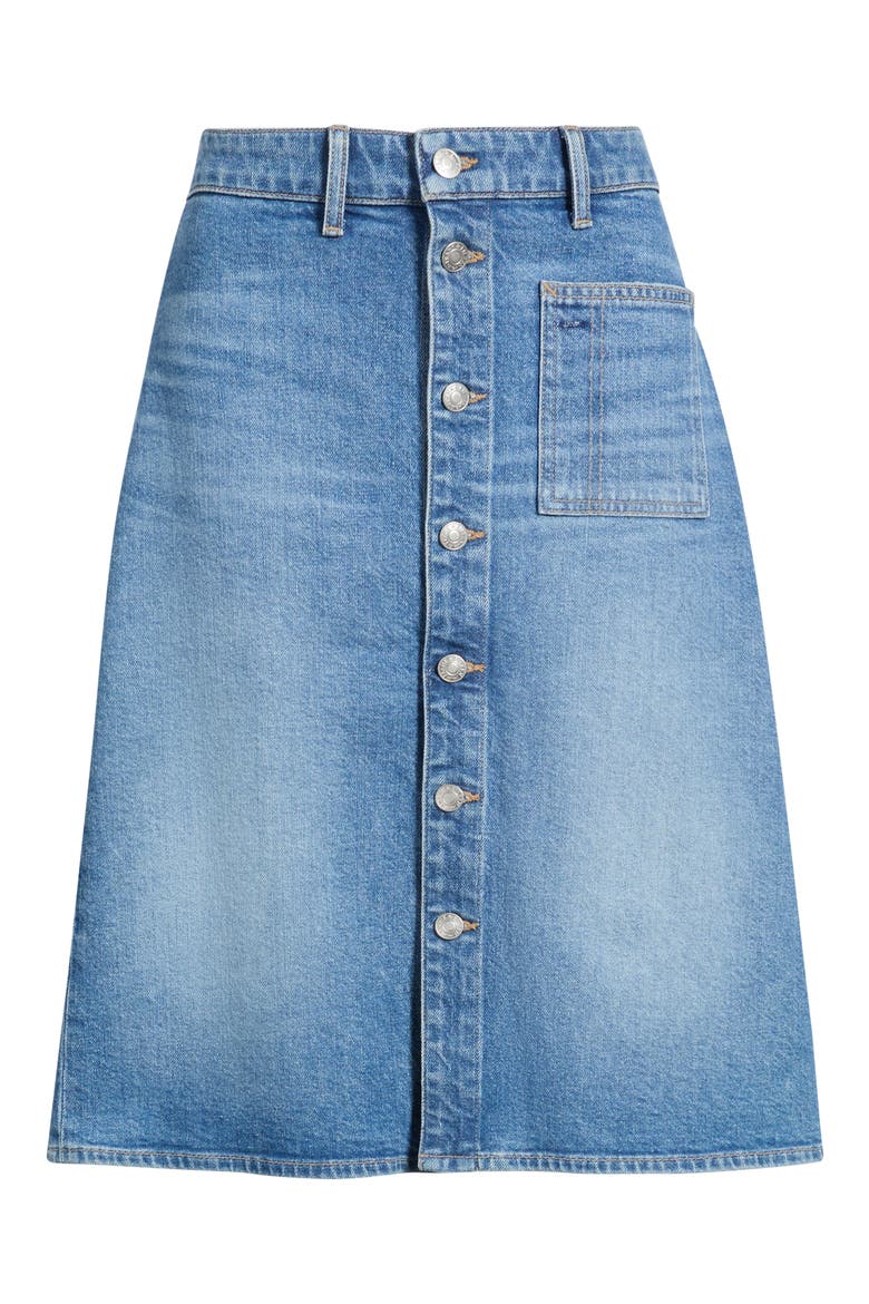 Shannon Button Front Denim Skirt, Main, color, 1978 DENIM WASH