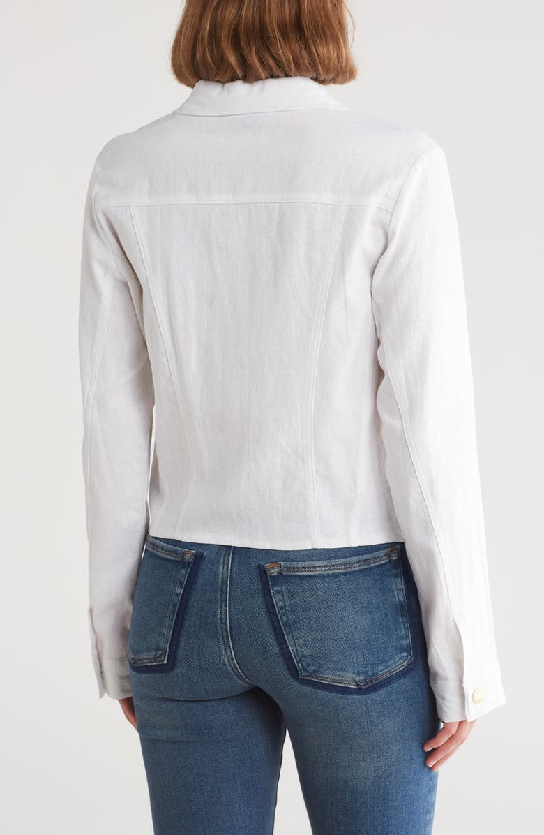 Ellen Tracy Crop Linen Blend Jacket, Alternate, color,