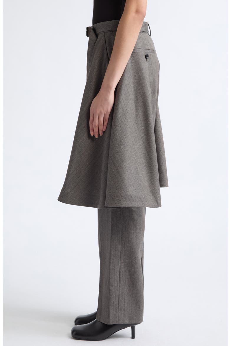 Side Panel Herringbone Pants, Alternate, color, BROWN