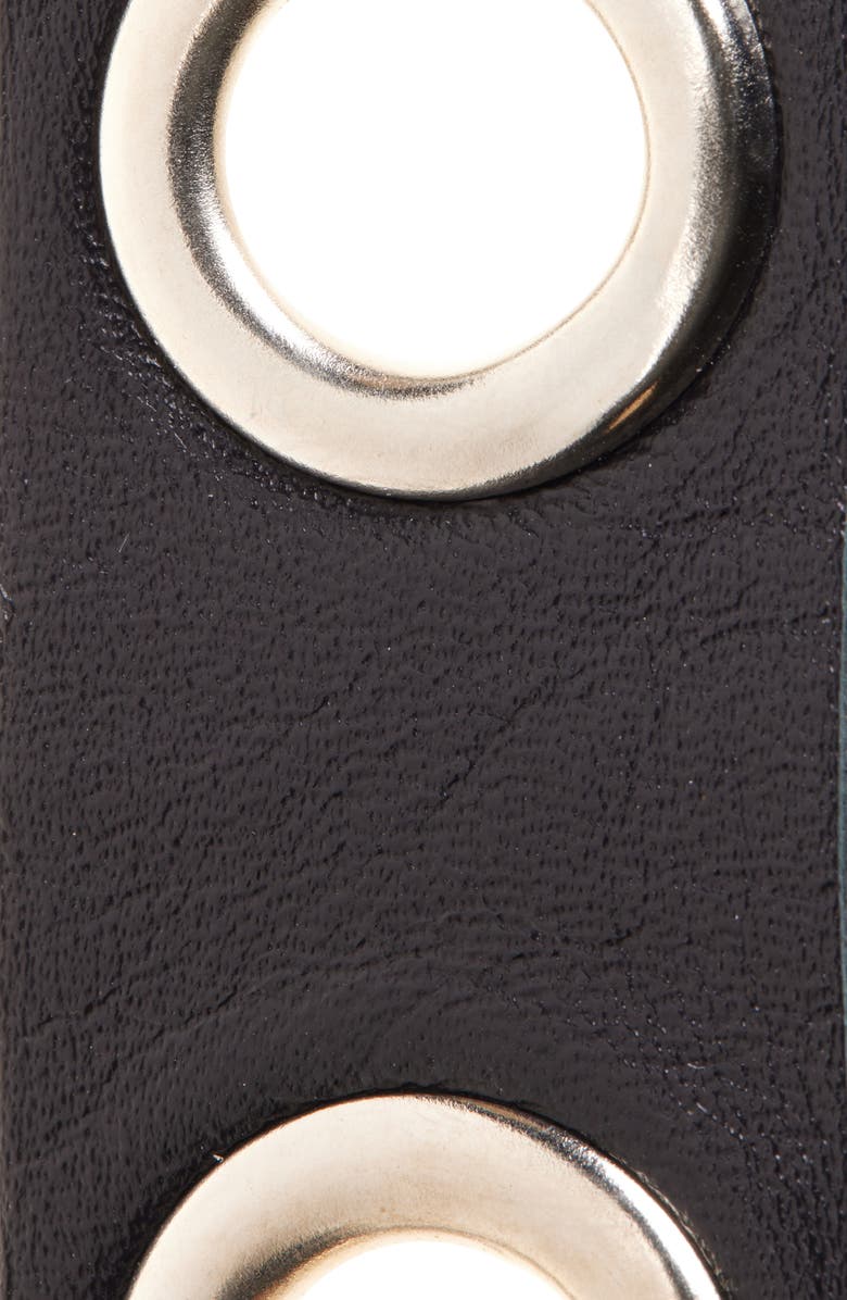 Ada Uma Grommet Leather Belt, Alternate, color, Black