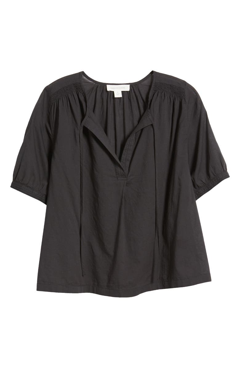 Treasure & Bond Tie Neck Cotton Top, Alternate, color, 