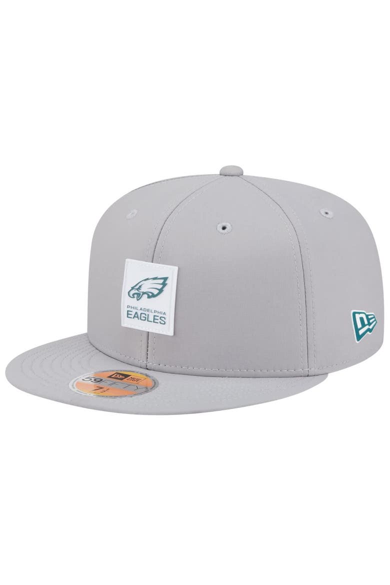 Men's New Era Gray Philadelphia Eagles 2025 Sideline  59FIFTY Fitted Hat, Alternate, color, Gray