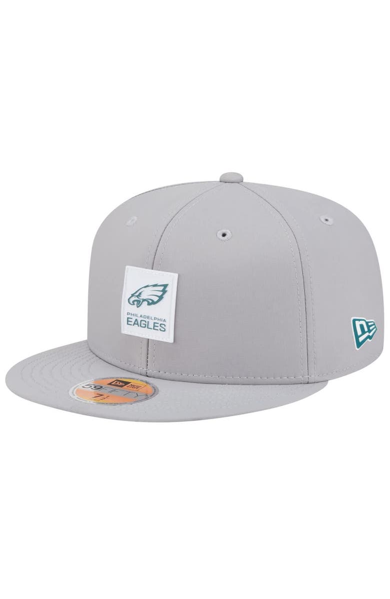 New Era Men's New Era Gray Philadelphia Eagles 2025 Sideline 59FIFTY Fitted Hat, Alternate, color, Gray