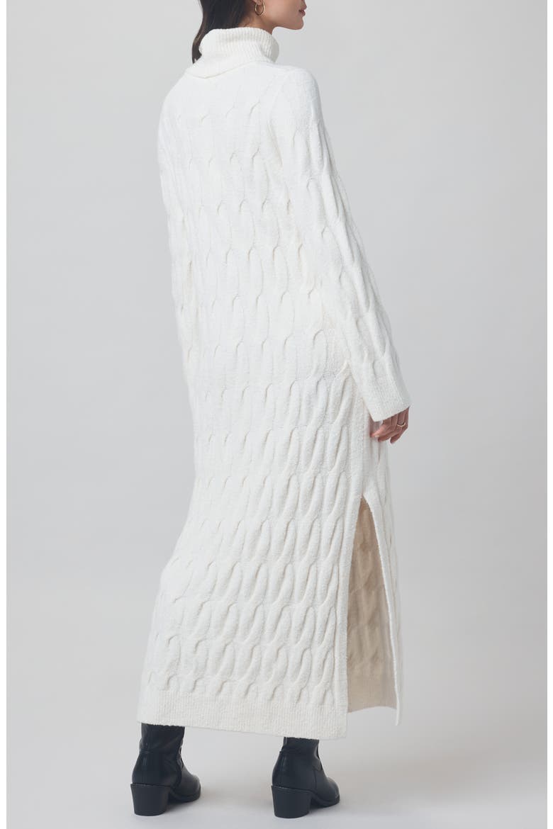 x @cellajaneblog Cable Knit Sweater Dress, Alternate, color, SNOW