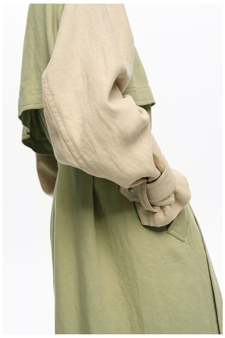 Dual-Tone Maxi Trench, Alternate, color, LIGHT GREEN