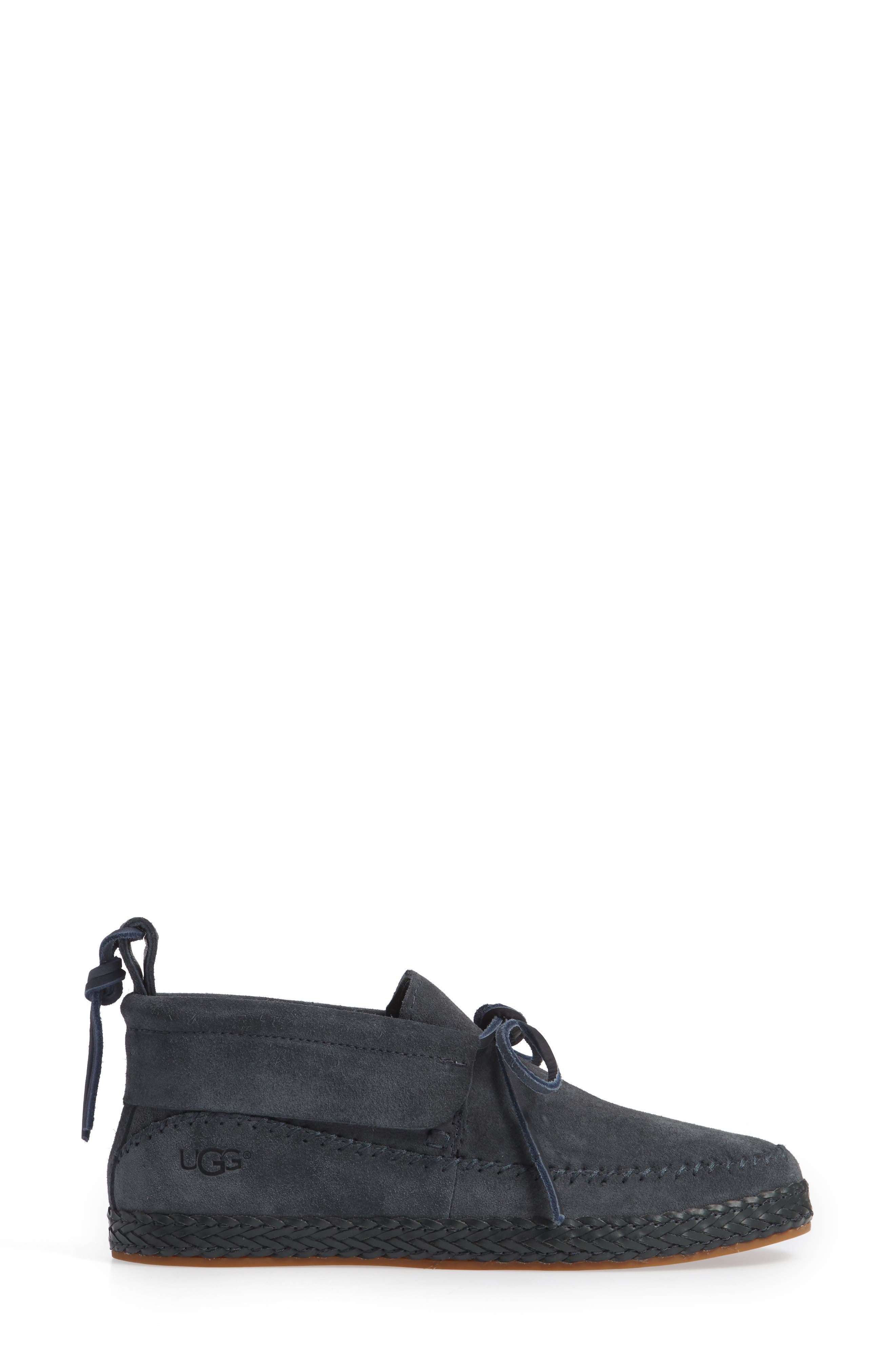 Woodlyn Moc Toe Bootie, Alternate, color, BLUE LEATHER