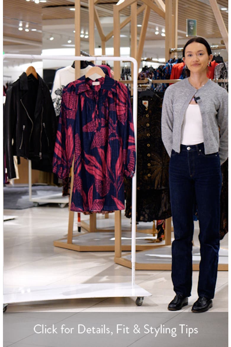 Elisa Print Long Sleeve Shirtdress video