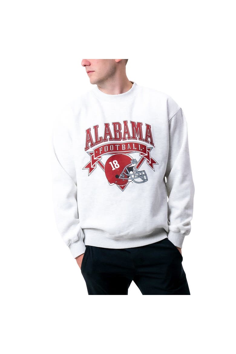 Women's Established & Co. Ash Alabama Crimson Tide Logo Pullover Sweatshirt, Main, color, Ash