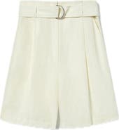 Lilysilk Women's Chic Silk-Linen Blend Bermuda Shorts