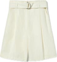 Lilysilk Women's Chic Silk-Linen Blend Bermuda Shorts