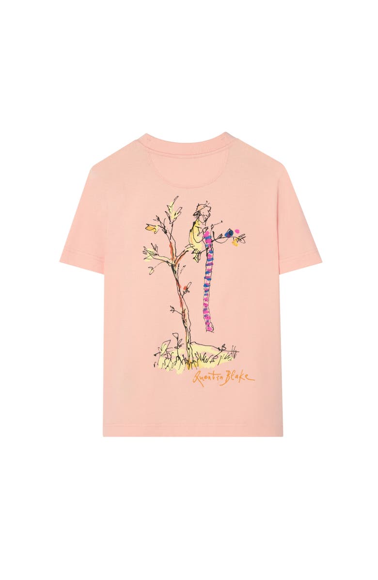 Burberry Brave Little Tree Cotton T-shirt, Alternate, color, Compact Pink
