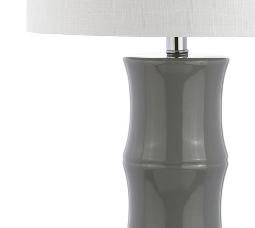 Jonathan Y Designs Tiki 26.5in Ceramic Table Lamp In Gray