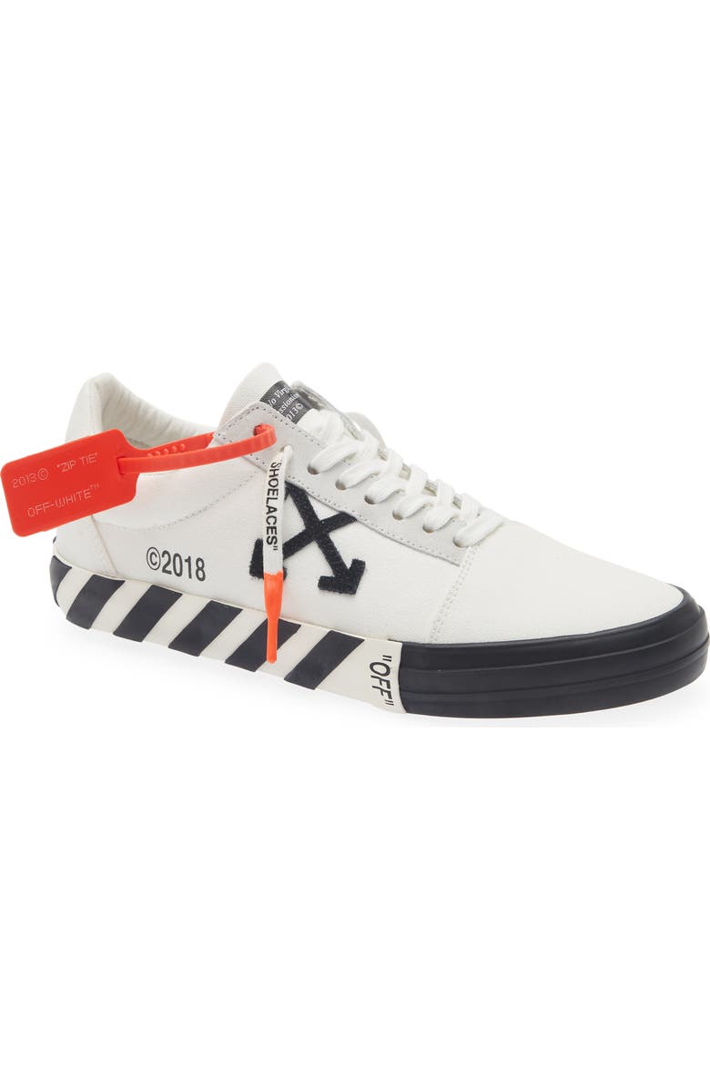Off-White <p>Low Vulcanized Striped Sneaker (Women)</p>, Main, color,