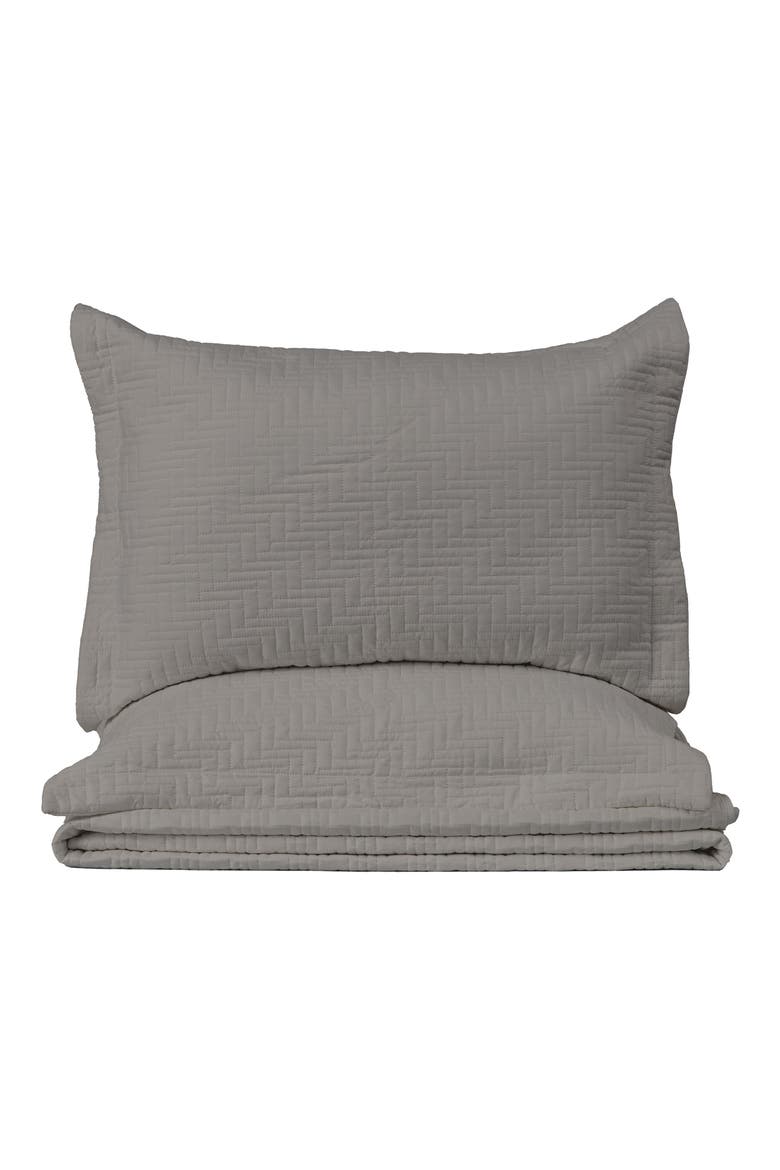 Solid Quilt & Sham Set, Main, color, MUSHROOM GREY