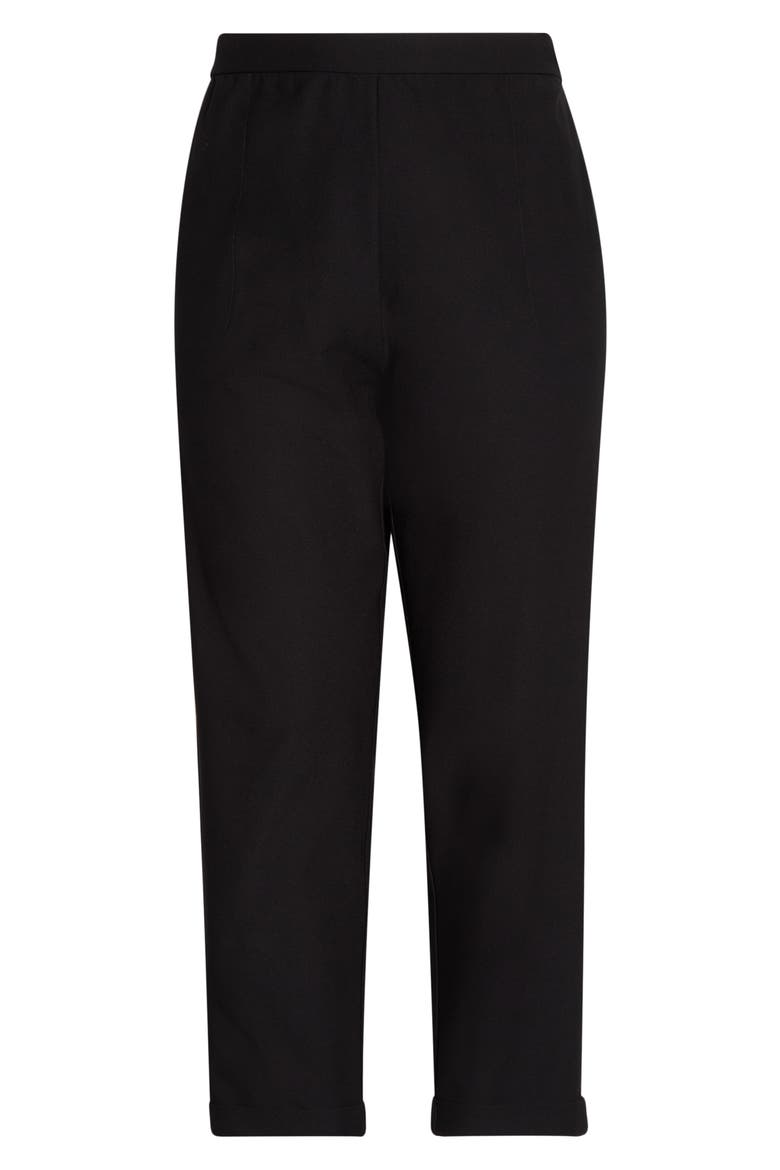 Cuffed Tapered Ankle Pants, Alternate, color, BLACK