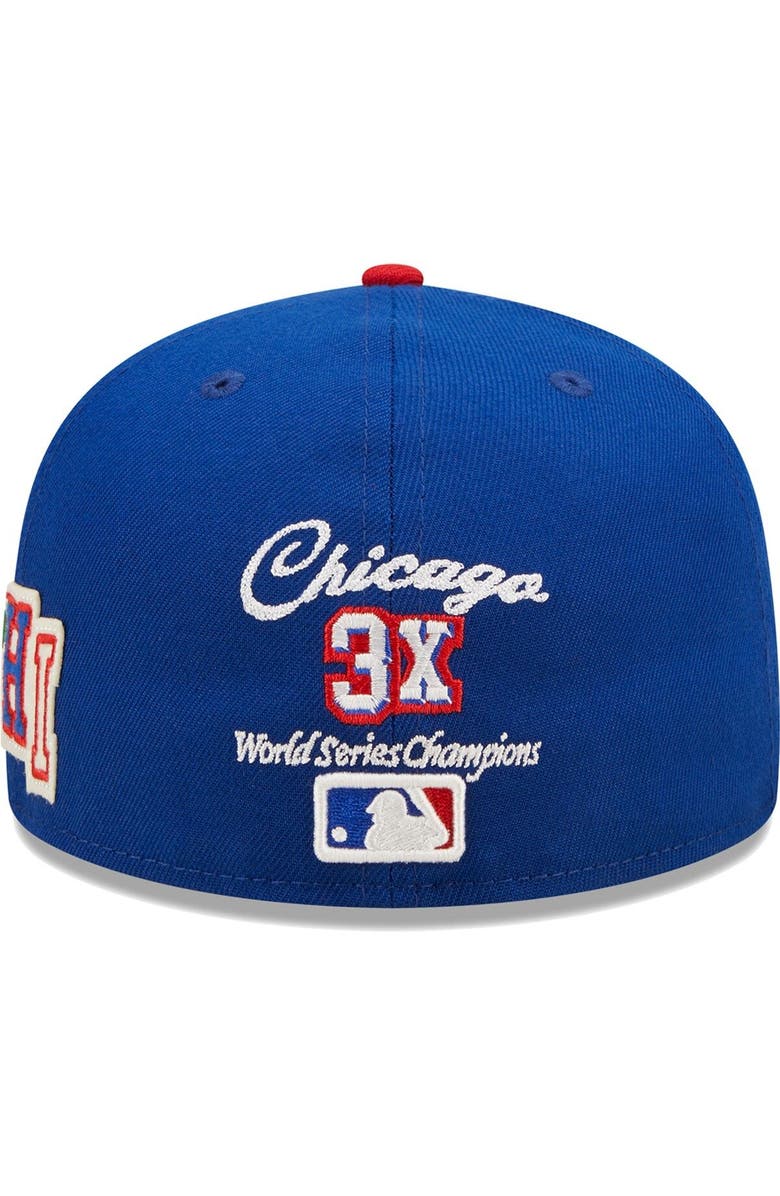 New Era Men's New Era Royal/Red Chicago Cubs 2016 World Series Champions Letterman 59FIFTY Fitted Hat, Alternate, color,