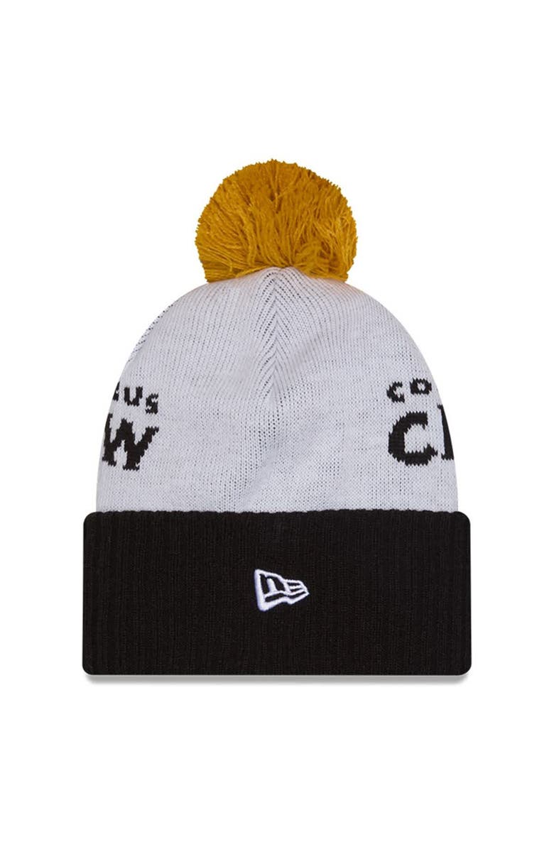 New Era Men's New Era White Columbus Crew 2025 Jersey Hook Cuffed Knit Hat With Pom, Alternate, color, White