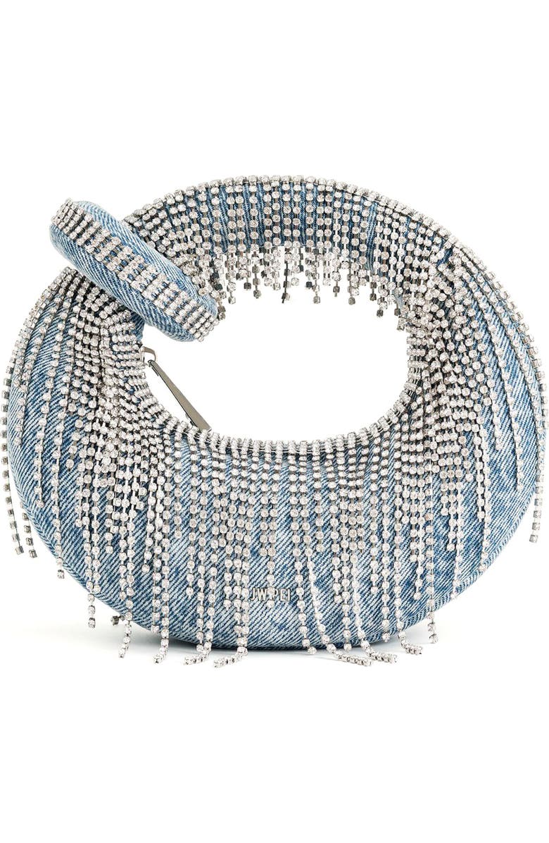 JW PEI Abacus Embellished Denim Top Handle Bag, Main, color,